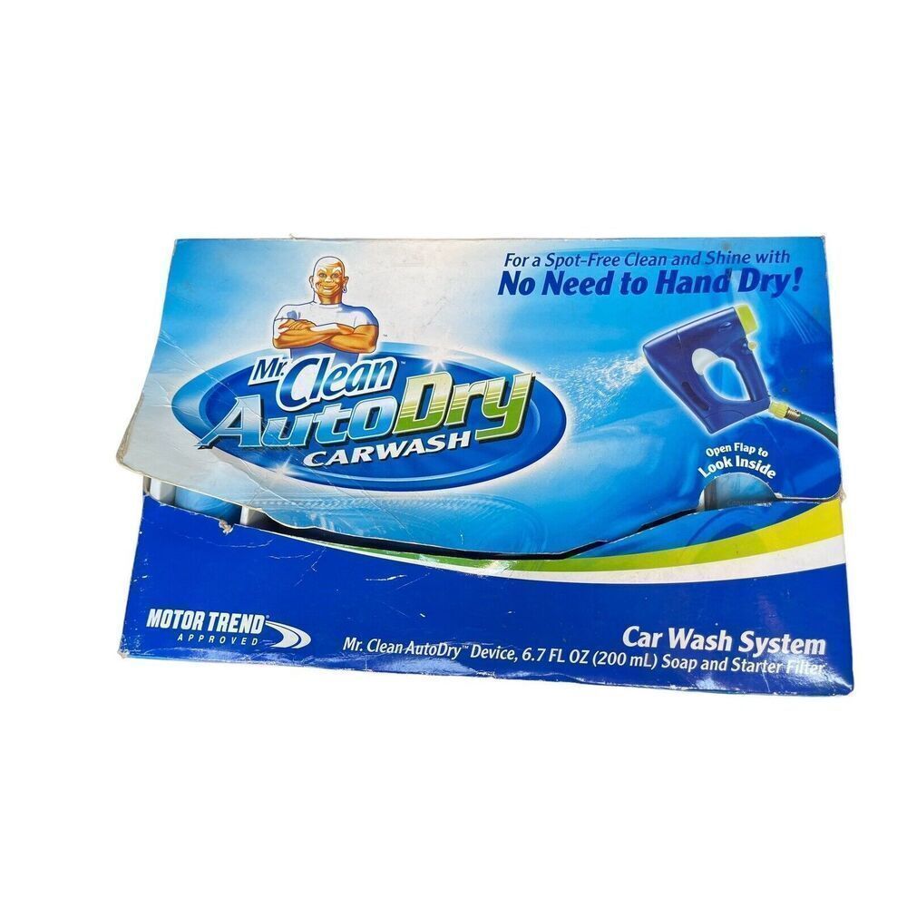 NEW Open Box Mr Clean AutoDry Carwash System‎ Car Detail Kit Soap Filter Sprayer